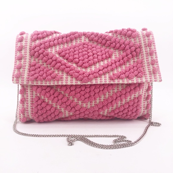 Lulus Handbags - Lulu’s Pink Woven Purse or Clutch